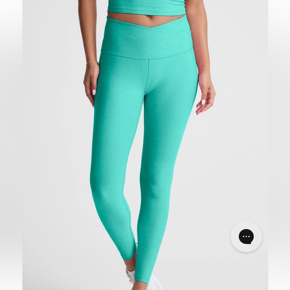 Beyond Yoga Wrap Front Spacedye Turquoise Leggings Small - Picture 1 of 8
